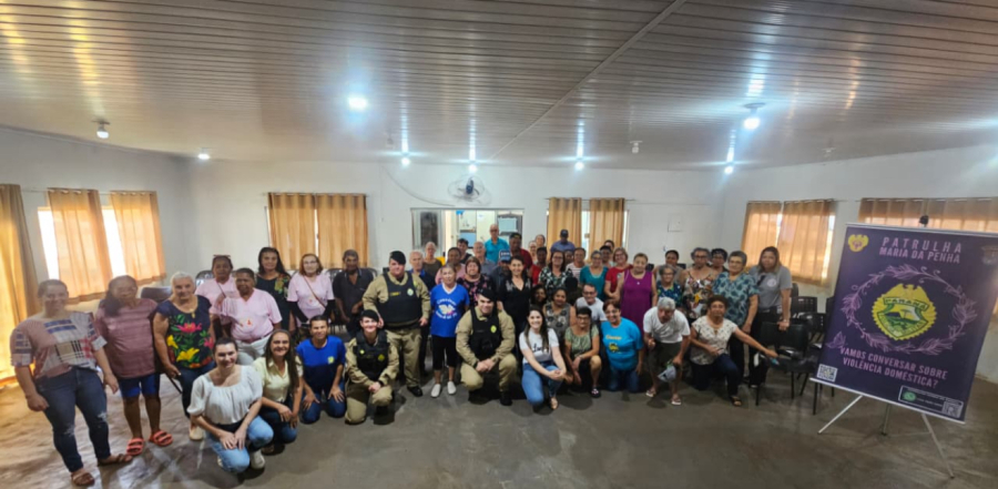 Patrulha Maria da Penha realiza palestra sobre enfrentamento à violência contra a pessoa idosa em Quinta do Sol